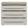 Larsen Scandi Oak and Soft Grey 3 Drawer Chest by Bentley Designs