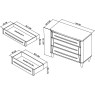 Larsen Scandi Oak and Soft Grey 3 Drawer Chest by Bentley Designs Larsen Scandi Oak and Soft Grey 3 Drawer Chest by Bentley Designs