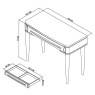 Larsen Scandi Oak and Soft Grey Dressing Table by Bentley Designs Larsen Scandi Oak and Soft Grey Dressing Table by Bentley Designs