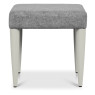 Larsen Scandi Oak and Soft Grey Stool - Grey Fabric by Bentley Designs