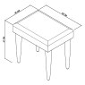 Larsen Scandi Oak and Soft Grey Stool - Grey Fabric by Bentley Designs Larsen Scandi Oak and Soft Grey Stool - Grey Fabric by Bentley Designs