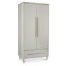 Larsen Scandi Oak and Soft Grey Double Wardrobe by Bentley Designs