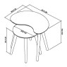 Dansk Scandi Oak Nest of Lamp Tables by Bentley Designs Dansk Scandi Oak Nest of Lamp Tables by Bentley Designs