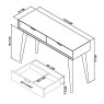 Dansk Scandi Oak Console Table with Drawers by Bentley Designs Dansk Scandi Oak Console Table with Drawers by Bentley Designs