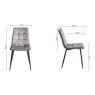 Dansk Scandi Oak 4 Seater Table and 4 Mondrian Grey Velvet Chairs Dansk Scandi Oak 4 Seater Table and 4 Mondrian Grey Velvet Chairs