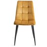 Dansk Scandi Oak 4 Seater Table and 4 Mondrian Mustard Velvet Chairs