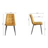Dansk Scandi Oak 4 Seater Table and 4 Mondrian Mustard Velvet Chairs Dansk Scandi Oak 4 Seater Table and 4 Mondrian Mustard Velvet Chairs