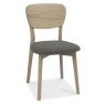Dansk Scandi Oak 6 Seater Table and 6 Veneer Back Chairs - Cold Steel Fabric Dansk Scandi Oak 6 Seater Table and 6 Veneer Back Chairs - Cold Steel Fabric