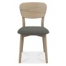 Dansk Scandi Oak 4 Seater Table and 4 Veneer Back Chairs - Cold Steel Fabric Dansk Scandi Oak 4 Seater Table and 4 Veneer Back Chairs - Cold Steel Fabric