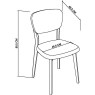 Dansk Scandi Oak 4 Seater Table and 4 Veneer Back Chairs - Cold Steel Fabric Dansk Scandi Oak 4 Seater Table and 4 Veneer Back Chairs - Cold Steel Fabric