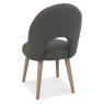 Dansk Scandi Oak 4 Seater Table and 4 Upholstered Chairs - Cold Steel Fabric Dansk Scandi Oak 4 Seater Table and 4 Upholstered Chairs - Cold Steel Fabric