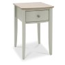 Whitby Scandi Oak and Soft Grey 1 Drawer Bedside Table by Bentley Designs