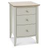 Whitby Scandi Oak and Soft Grey 3 Drawer Bedside Table by Bentley Designs