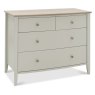 Whitby Scandi Oak and Soft Grey 2+2 Drawer Chest by Bentley Designs