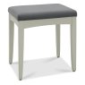 Whitby Soft Grey Stool - Gun Metal Velvet by Bentley Designs