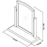 Whitby Scandi Oak and Soft Grey Vanity Mirror by Bentley Designs Whitby Scandi Oak and Soft Grey Vanity Mirror by Bentley Designs
