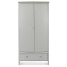 Whitby Scandi Oak and Warm Grey Double Wardrobe by Bentley Designs