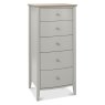 Whitby Scandi Oak and Warm Grey 5 Drawer Chest by Bentley Designs