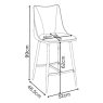 Zara Ivory Fabric Counter Stool Zara Ivory Fabric Counter Stool