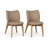 Pair of Diana Dining Chairs - Taupe