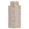 Daria Gold Marble Effect Large Ceramic Jar