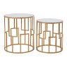Avantis Set Of Two Gold Metal Tables - Small