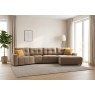 Caldera Curved Chaise Sofa (Right Hand Facing) by Softnord