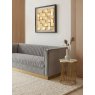 Tula White Glass and Gold Finish Base Side Table Tula White Glass and Gold Finish Base Side Table