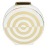 Curva Gold and White Ceramic Round Vase Curva Gold and White Ceramic Round Vase