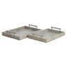 Cardona Set of Two Grey Shagreen Effect Trays Cardona Set of Two Grey Shagreen Effect Trays