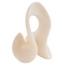 Broc White Marble Effect Small Abstract Loop Sculpture Broc White Marble Effect Small Abstract Loop Sculpture