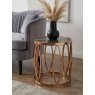 Tula Black Marble Effect & Rose Gold Finish Round Side Table Tula Black Marble Effect & Rose Gold Finish Round Side Table