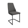 Pair of Abbott Dining Chairs (Dark Grey Faux Leather) Pair of Abbott Dining Chairs (Dark Grey Faux Leather)