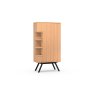 Napoli 2 Door Storage Cupboard with Open Shelves with Metal Base by MTE Theuns Napoli 2 Door Storage Cupboard with Open Shelves with Metal Base by MTE Theuns
