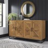 Indus Rustic Oak Wide Sideboard by Bentley Designs Indus Rustic Oak Wide Sideboard by Bentley Designs